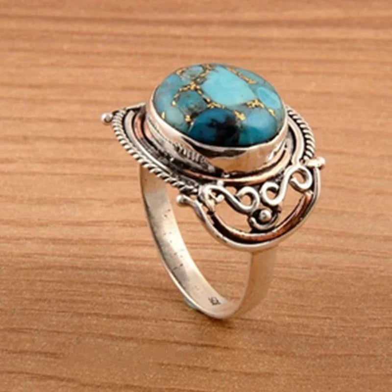 Vintage ring med natursten