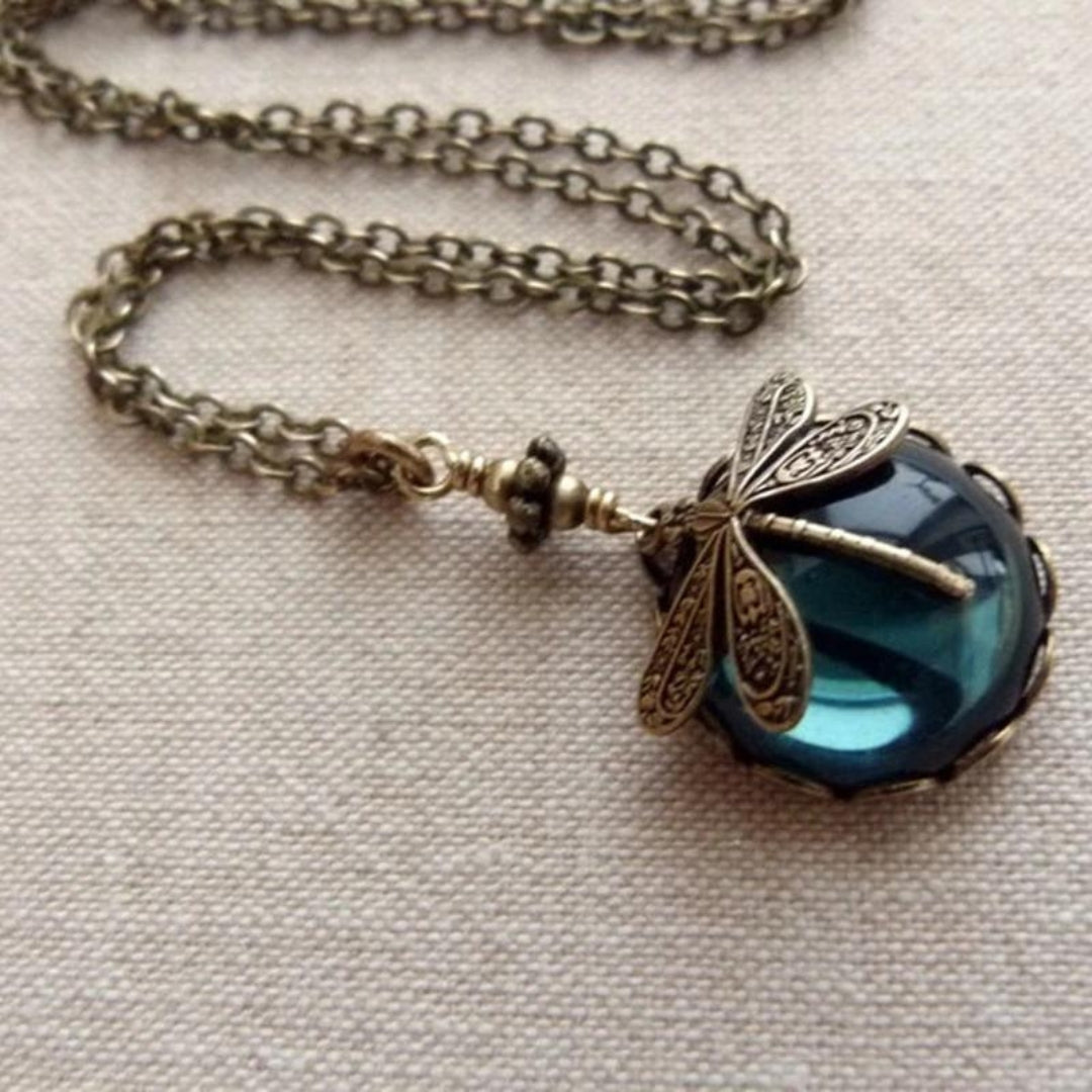Vintage halsband med trollslända