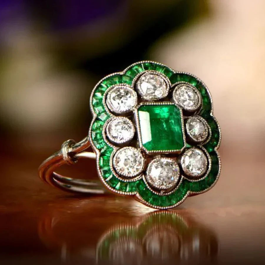 Smaragd Vintage Ring