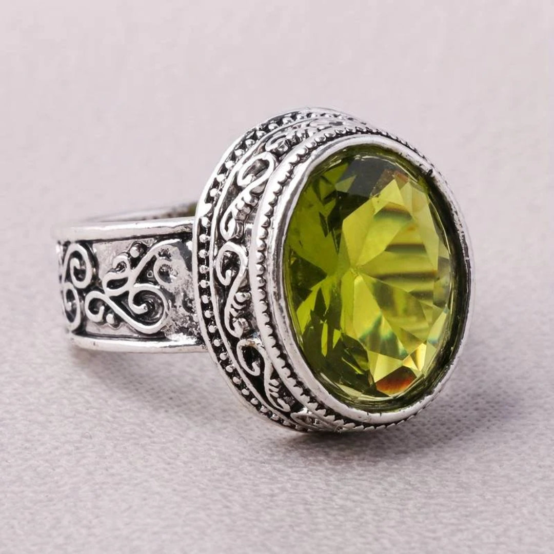Vintage ring med olivträd