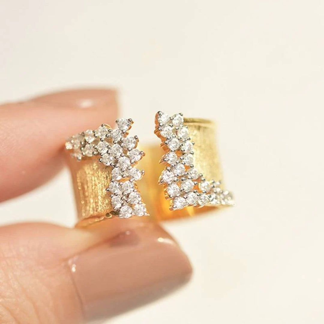 Vintage ring i ljust guld