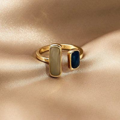 Justerbar Droppe Glasyr Gyllene Ring