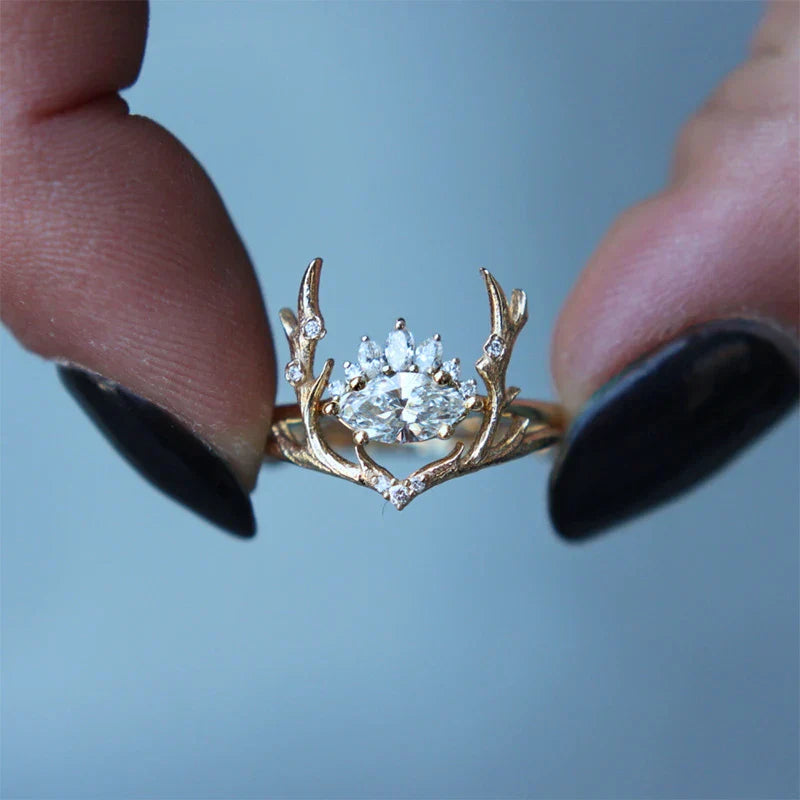 Roséguld Färg Älg Form Ring