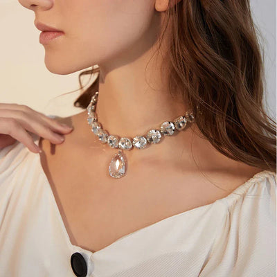 Crystal Drop hänge med zirkoner i sterling silver