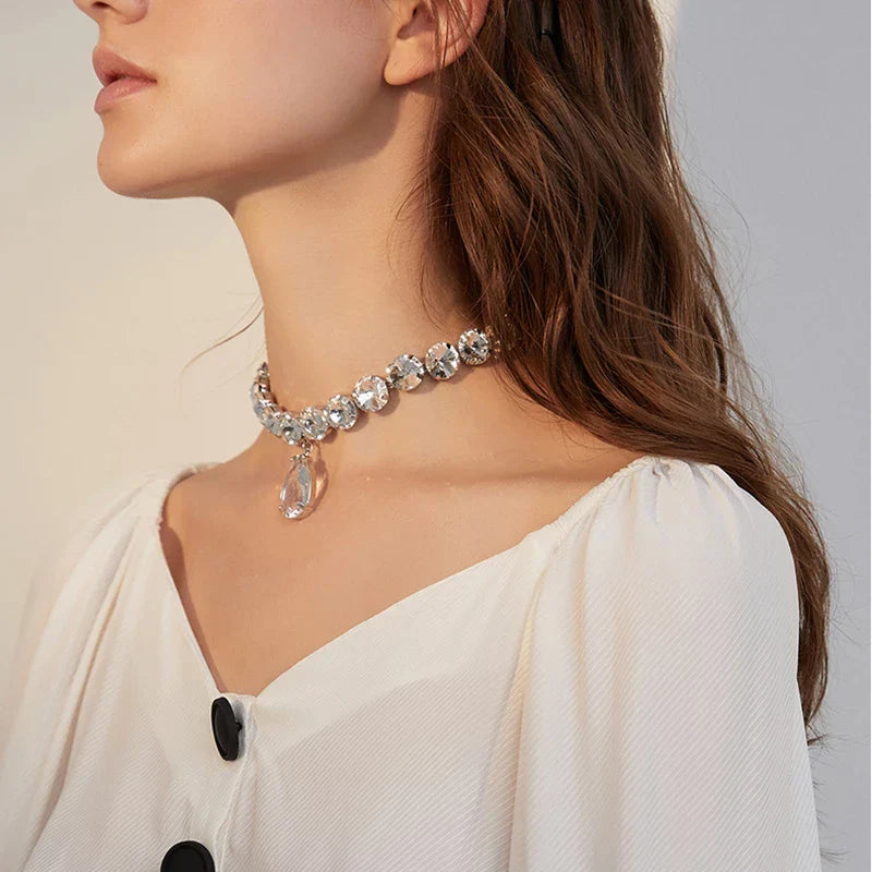 Crystal Drop hänge med zirkoner i sterling silver