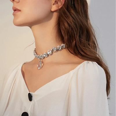 Crystal Drop hänge med zirkoner i sterling silver