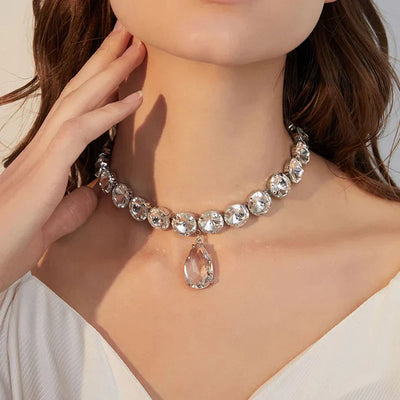 Crystal Drop hänge med zirkoner i sterling silver