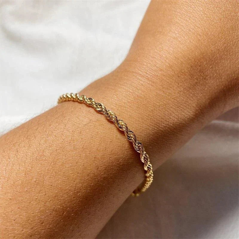 Flätat Armband i Guld