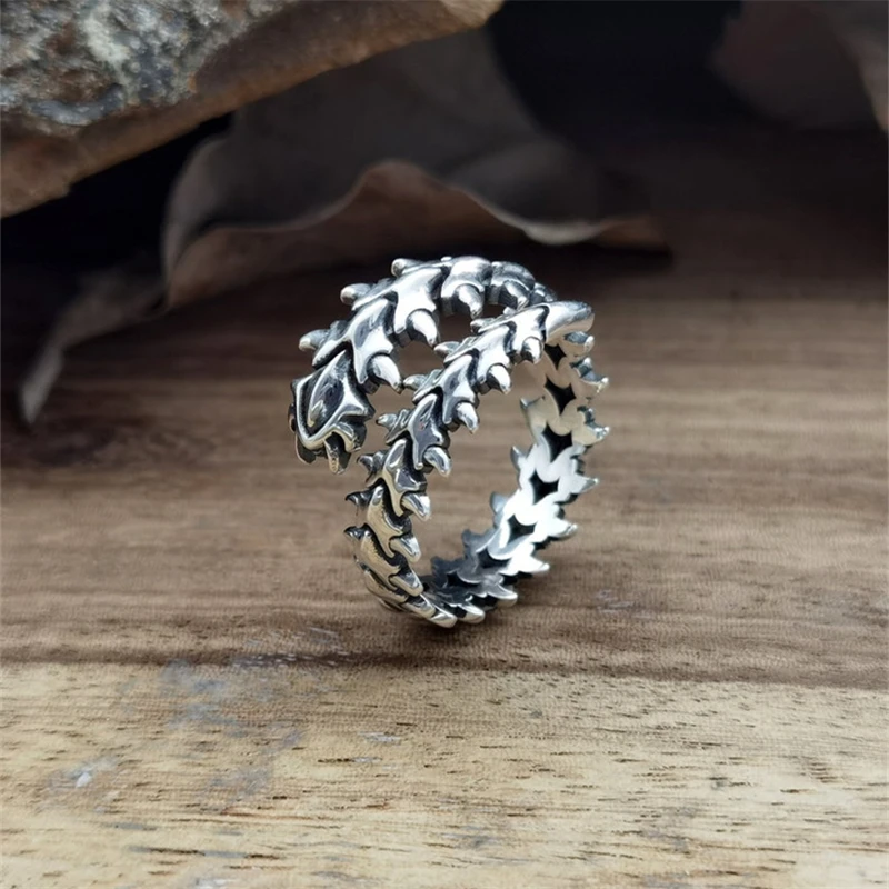 Vintage justerbar ring i silver