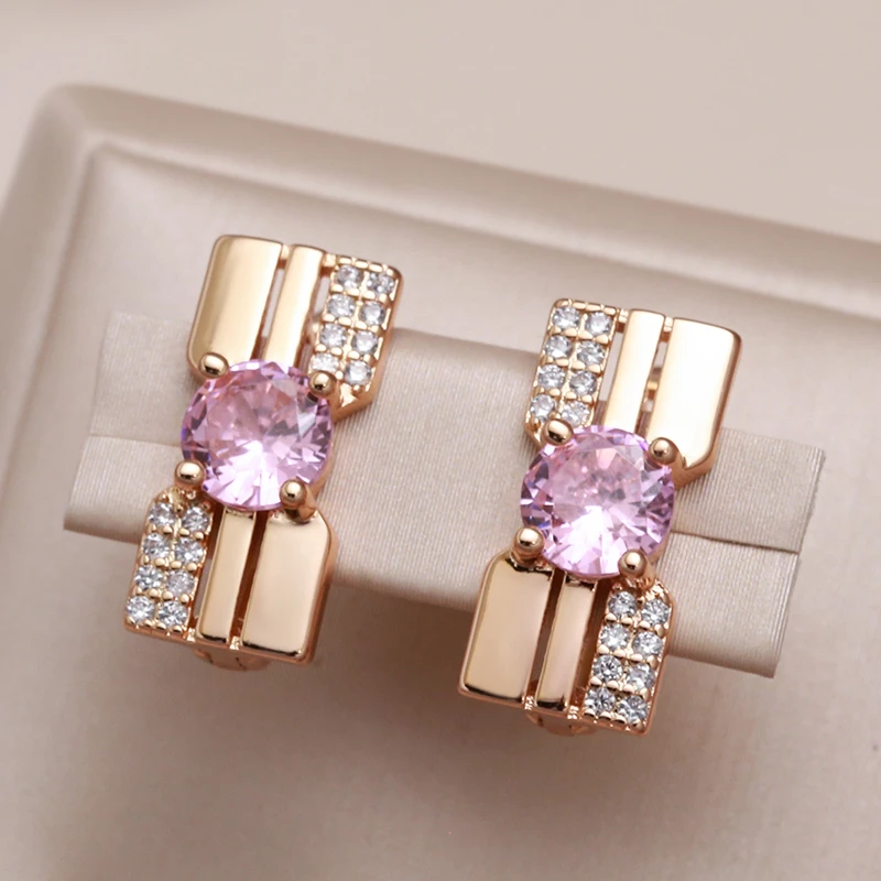 Rosa Cubic Zirconia Diamonds Örhängen