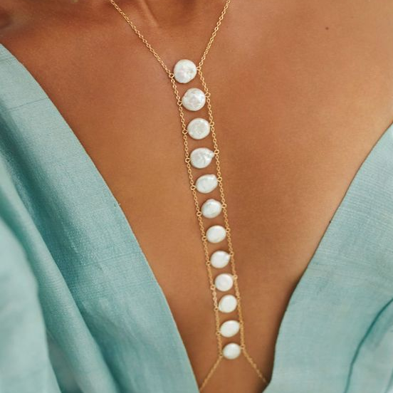 Vintage halsband med pärlhänge