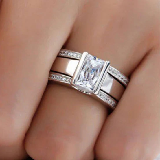 Vintage ring med glasinlägg