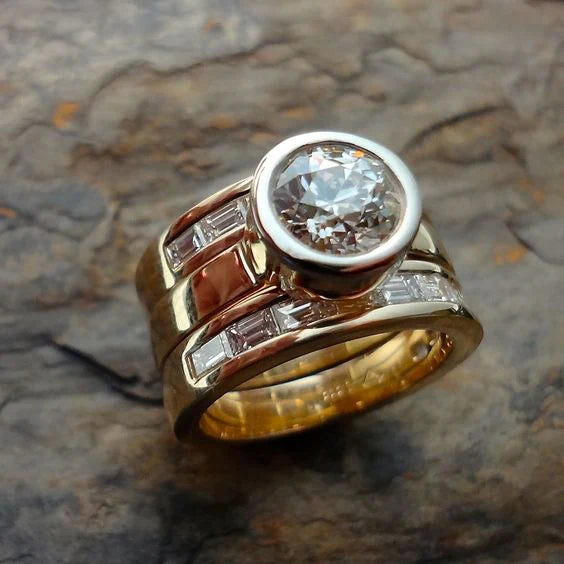 Vintage skiktad glasring