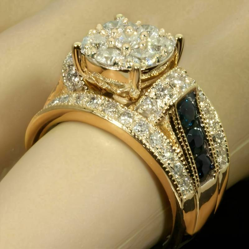 Vintage kristallfärgad ring